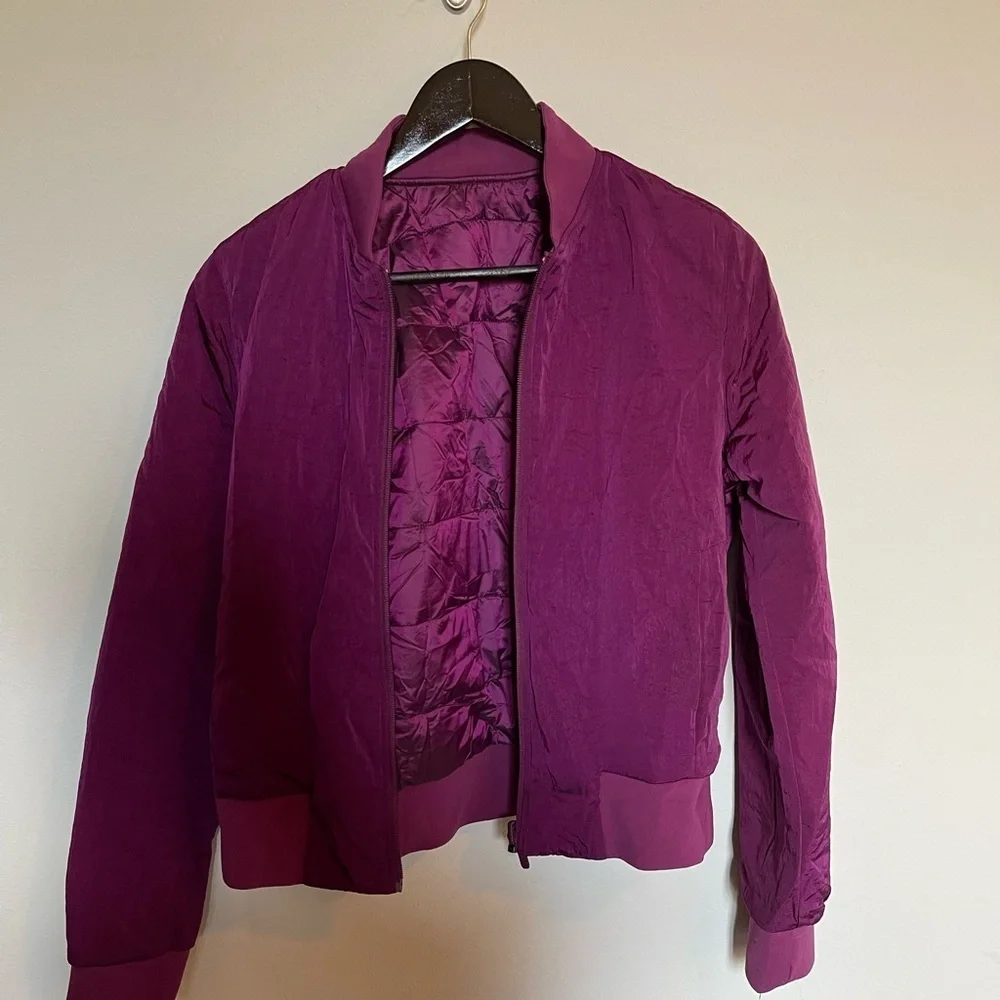 Lululemon Reversible Bomber in Magenta